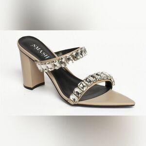 Smash Shoes Women's Crystal Embellished Dress Sandals -Nude 12M